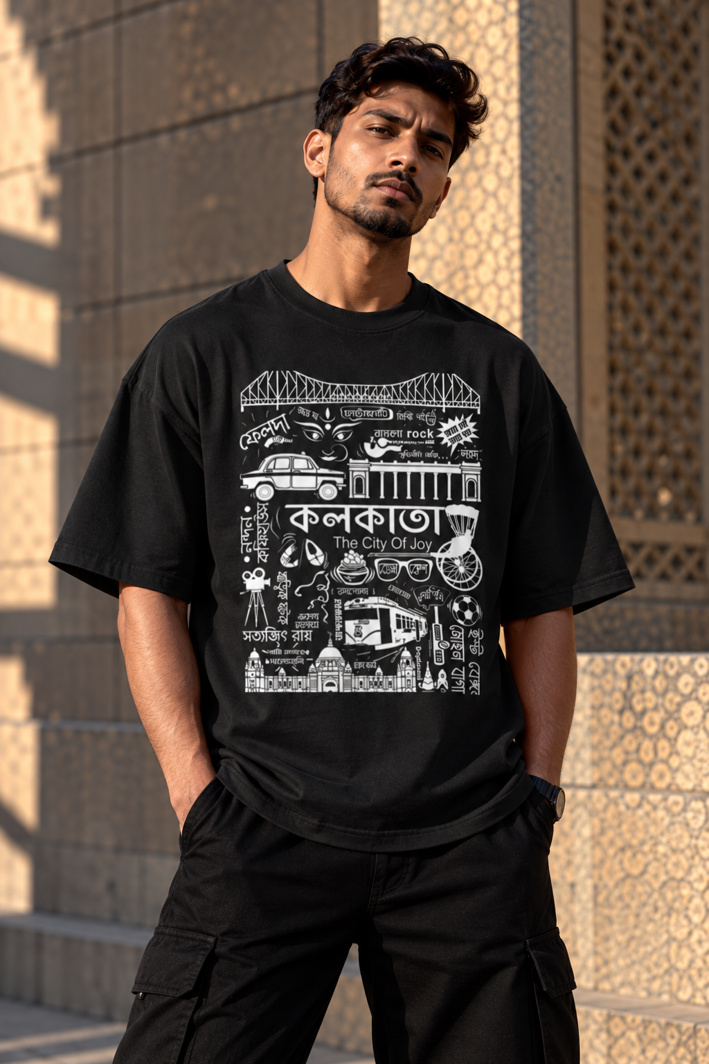 RAJIRU Kolkata The City of Joy Oversized T-Shirt | Bengali Streetwear