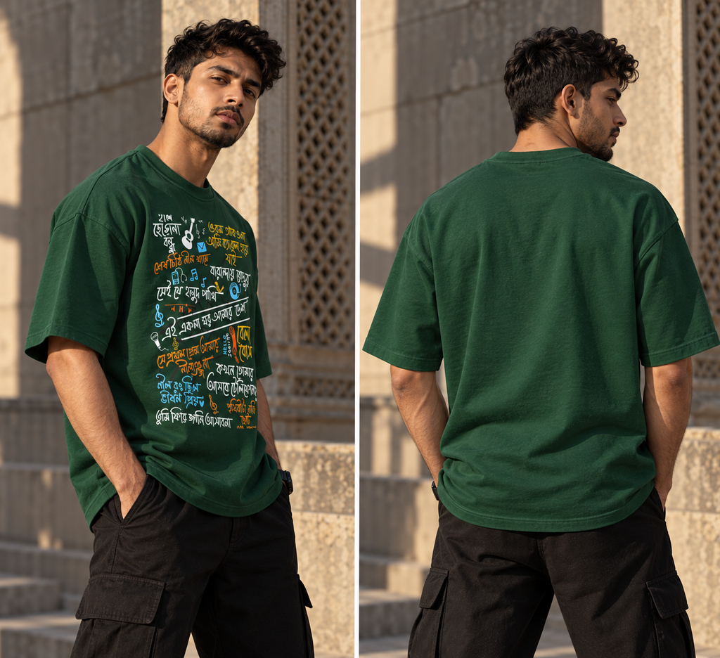 RAJIRU Gaaner Golpo Oversized T-Shirt | Bengali Music Streetwear