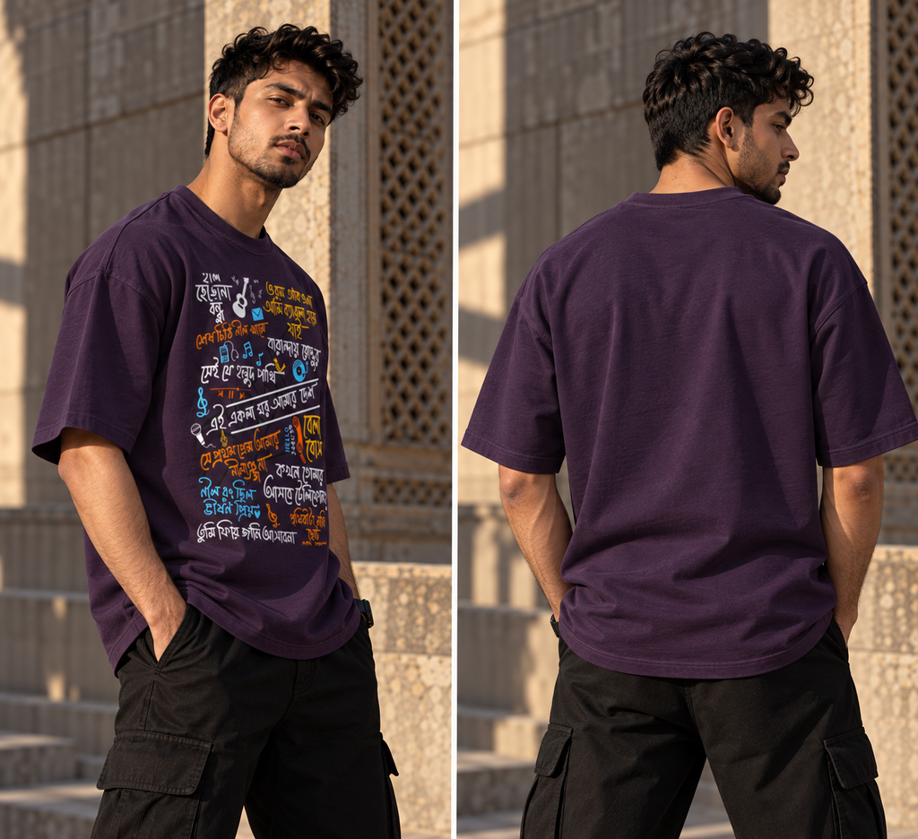 RAJIRU Gaaner Golpo Oversized T-Shirt | Bengali Music Streetwear