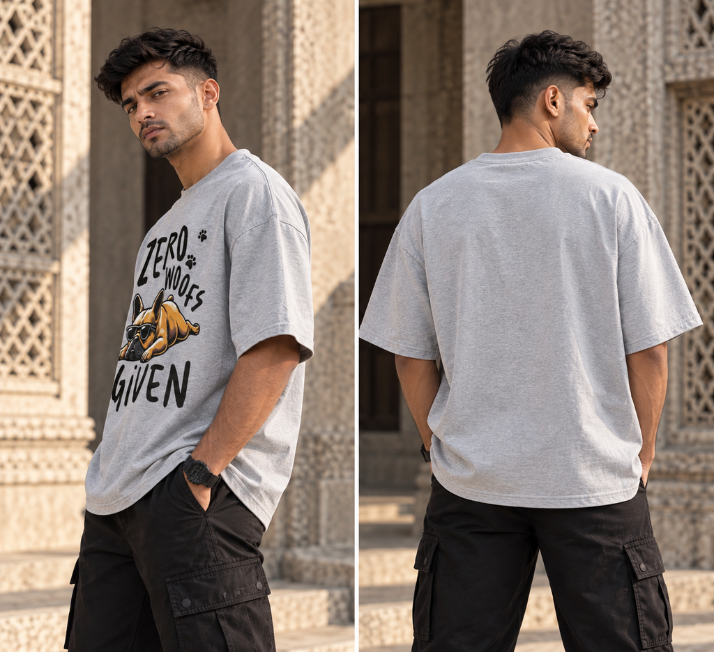 Zero Woofs Given Oversized Graphic T-Shirt