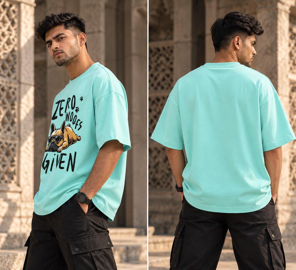 Zero Woofs Given Oversized Graphic T-Shirt