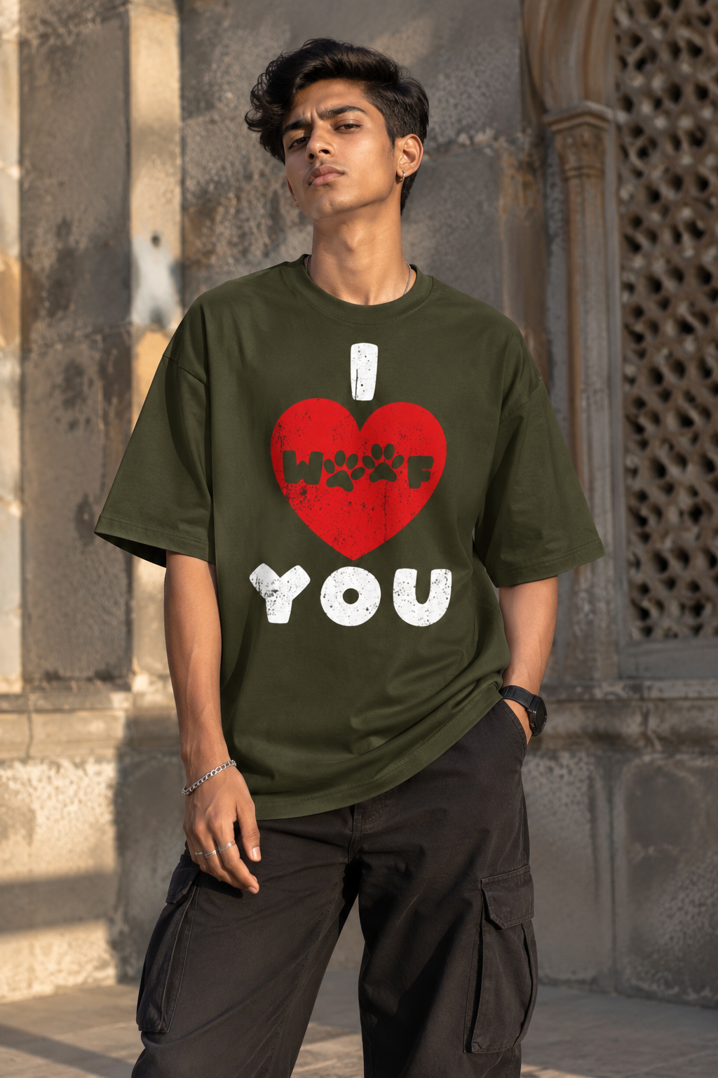 Dog Lover Oversized Graphic T-Shirt