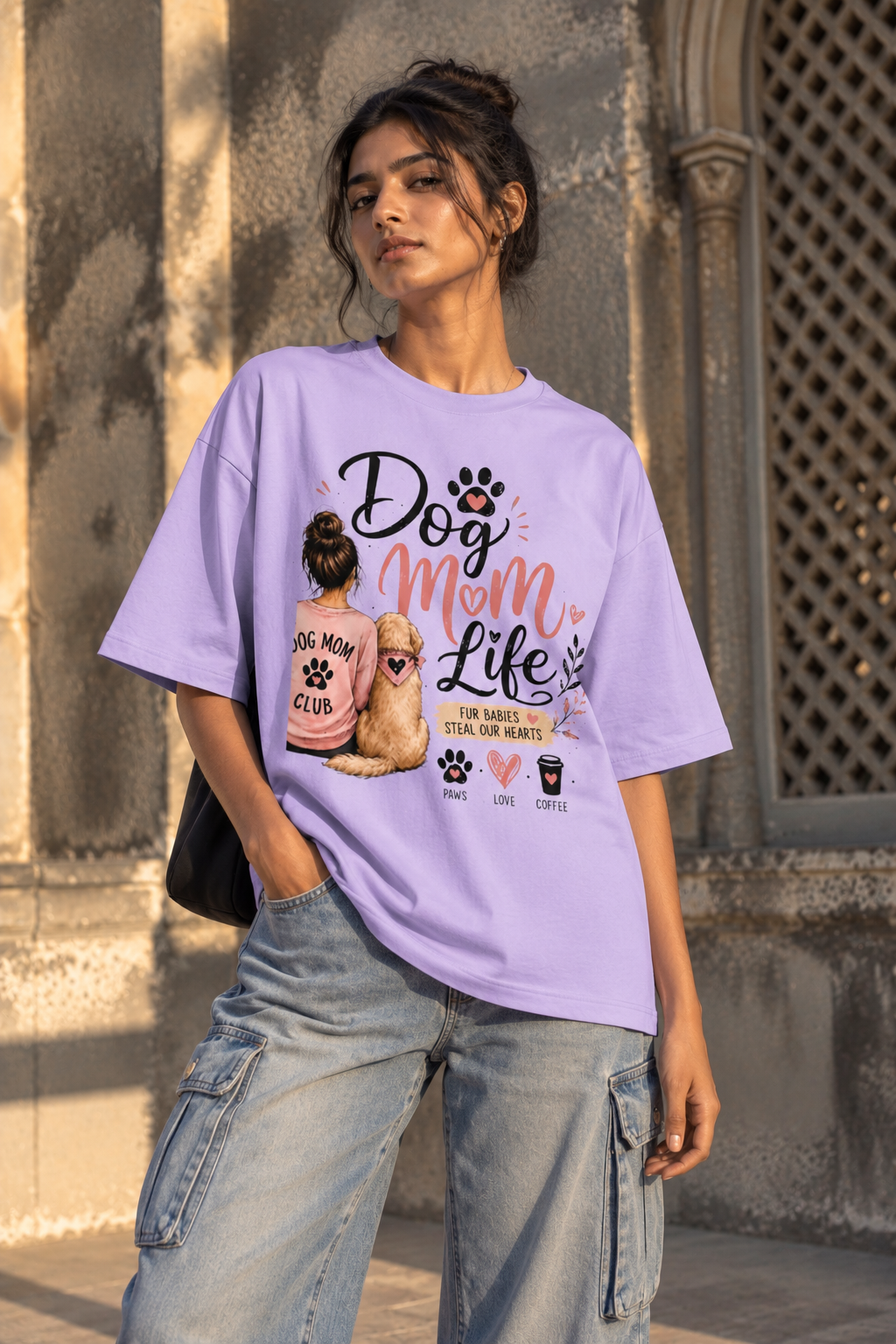 Dog Lover Oversized Graphic T-Shirt