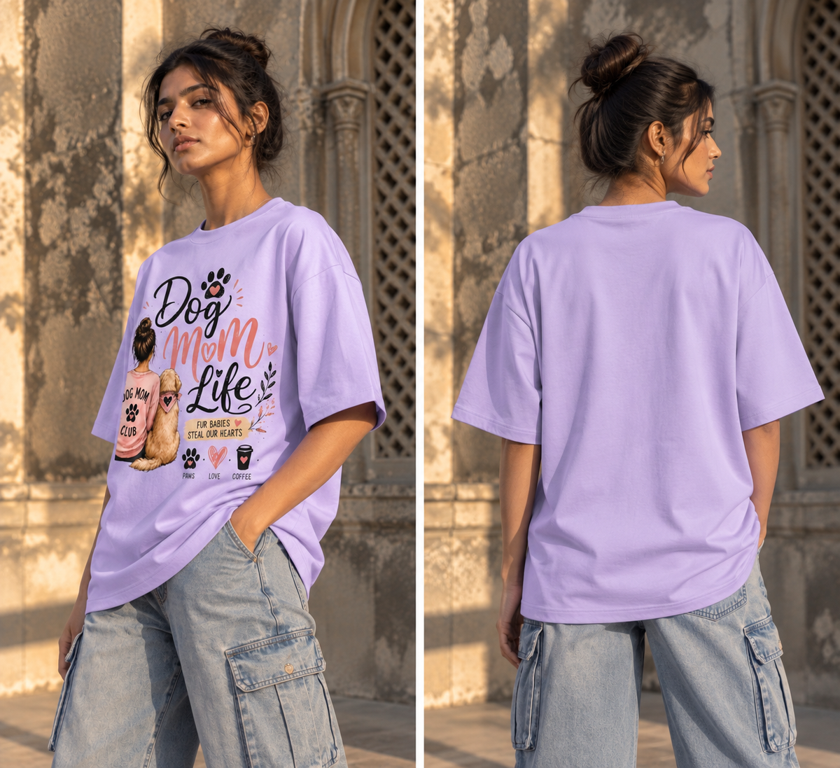 Dog Lover Oversized Graphic T-Shirt