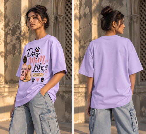 Dog Lover Oversized Graphic T-Shirt