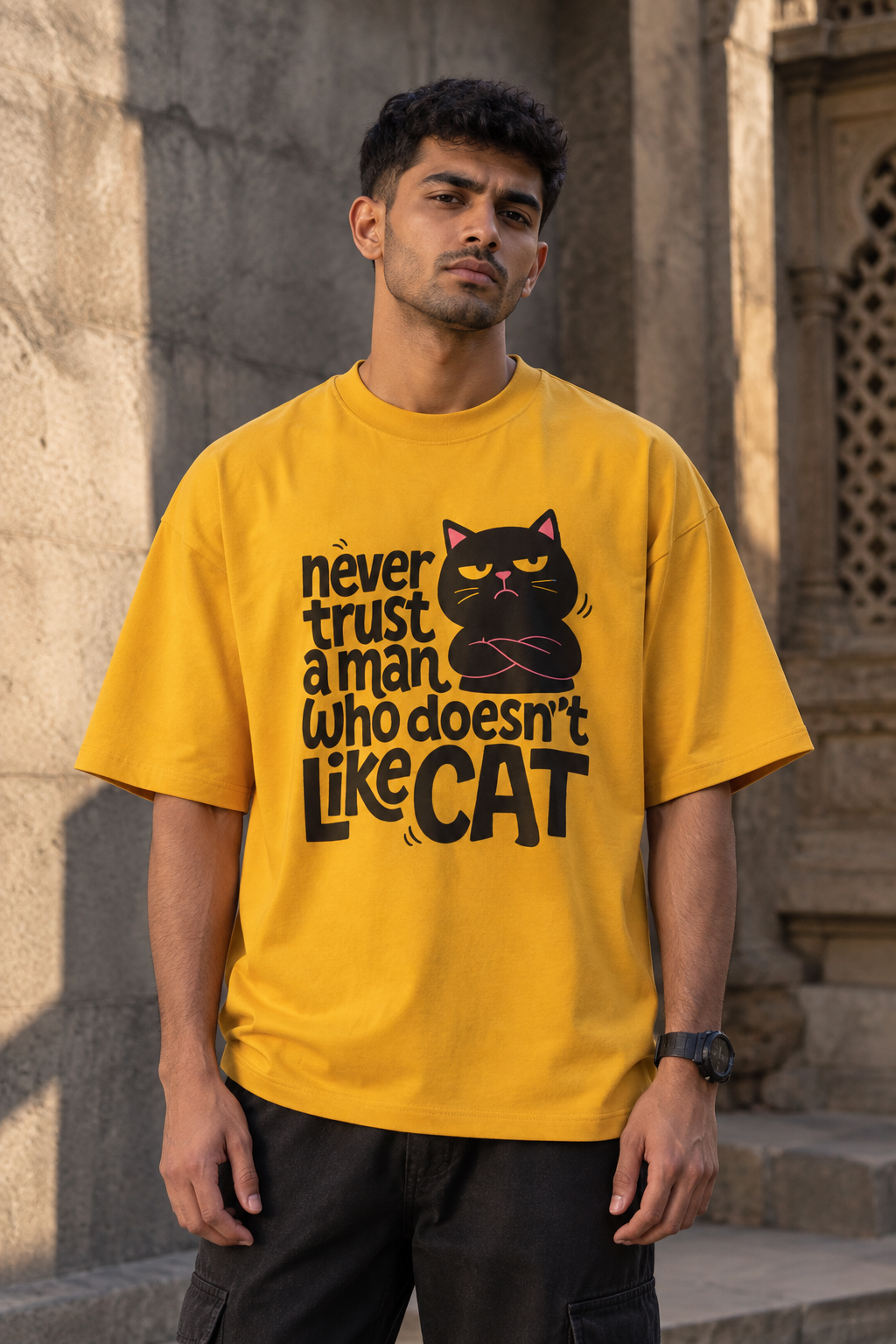 Cat Oversized Graphic T-Shirt