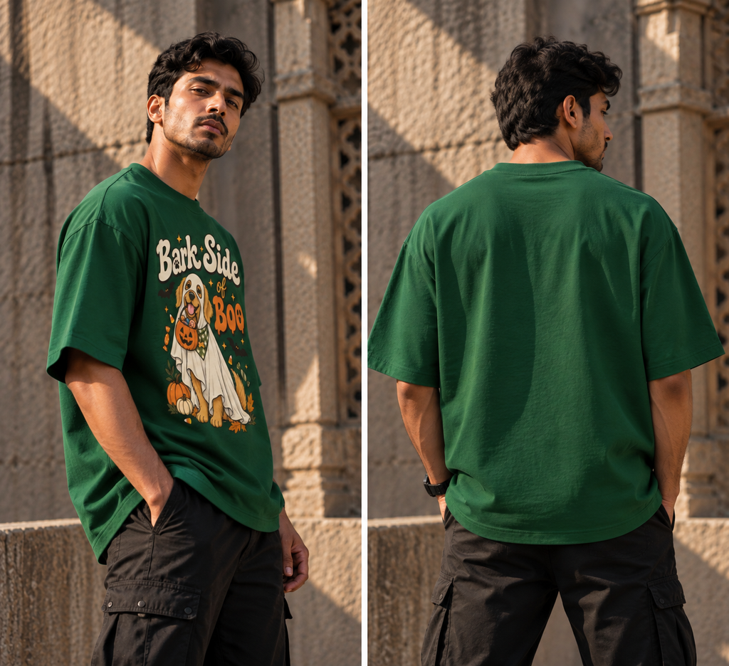 Halloween Dog Oversized Graphic T-Shirt