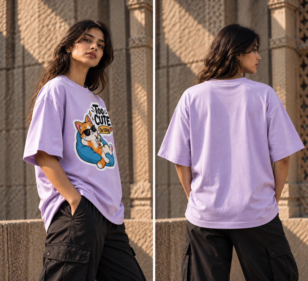 Cat Lover Oversized Graphic T-Shirt