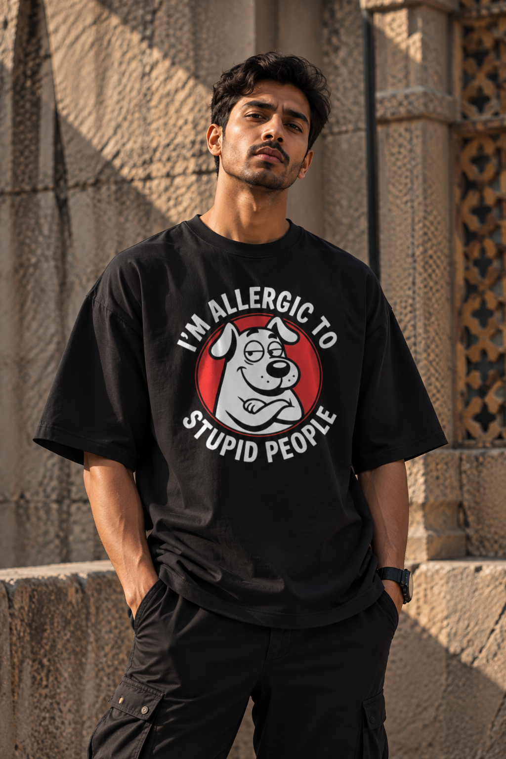 Funny Dog Oversized Graphic T-Shirt