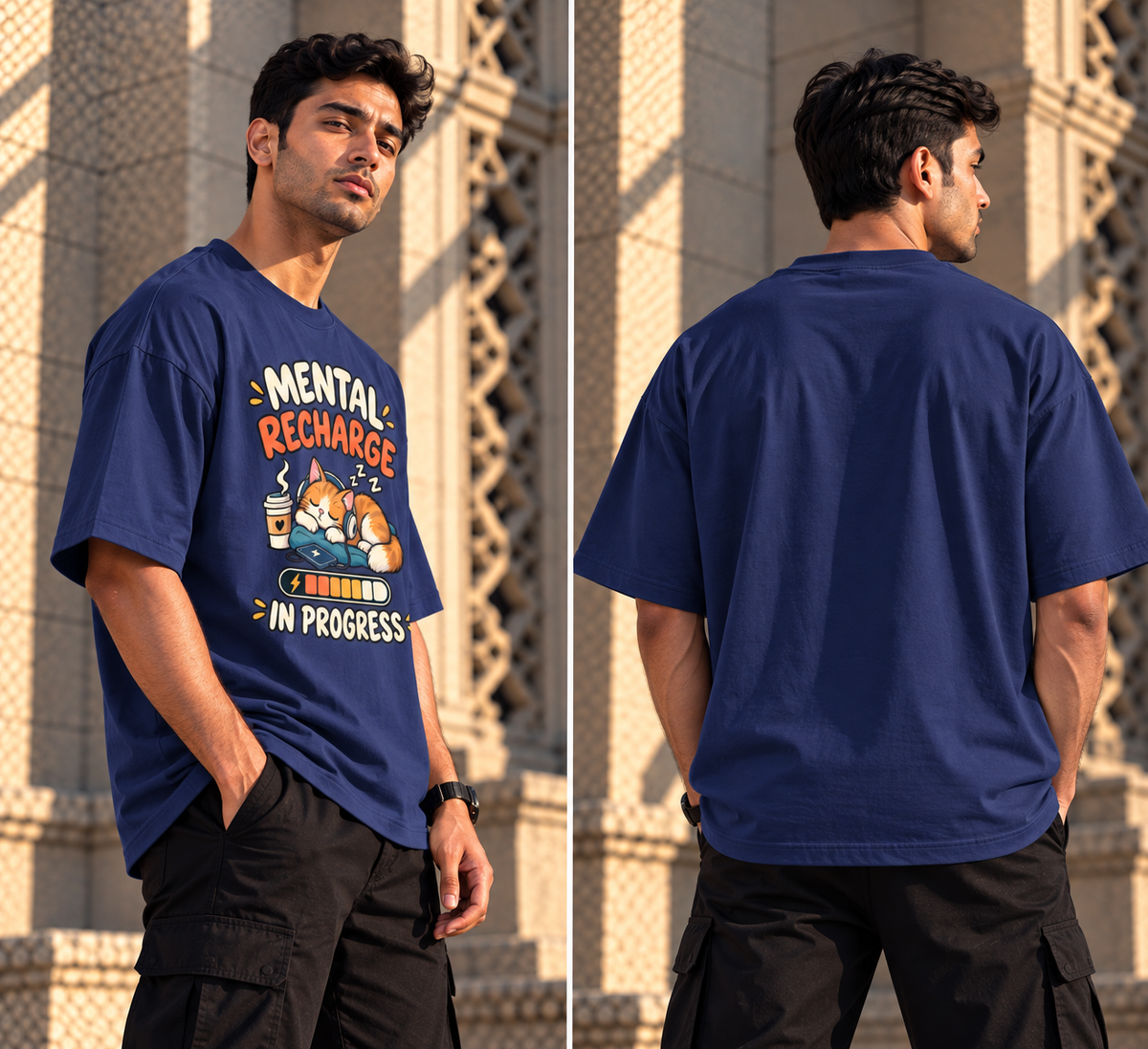 Cat Recharge Graphic T-Shirt