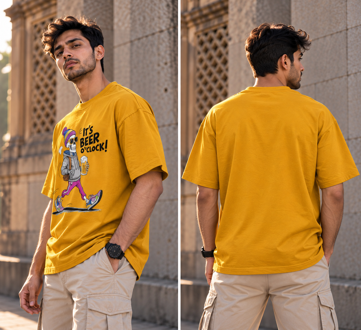 Beer O’ Clock Streetwear Graphic T-Shirt