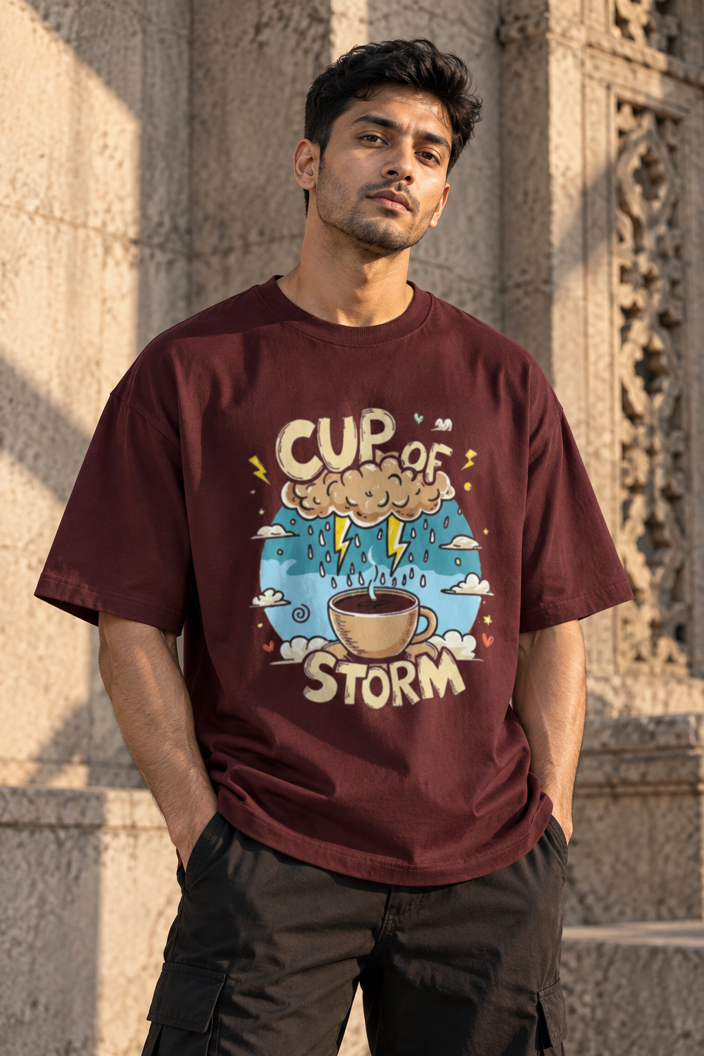 Cup of Storm Coffee Graphic T-Shirt
