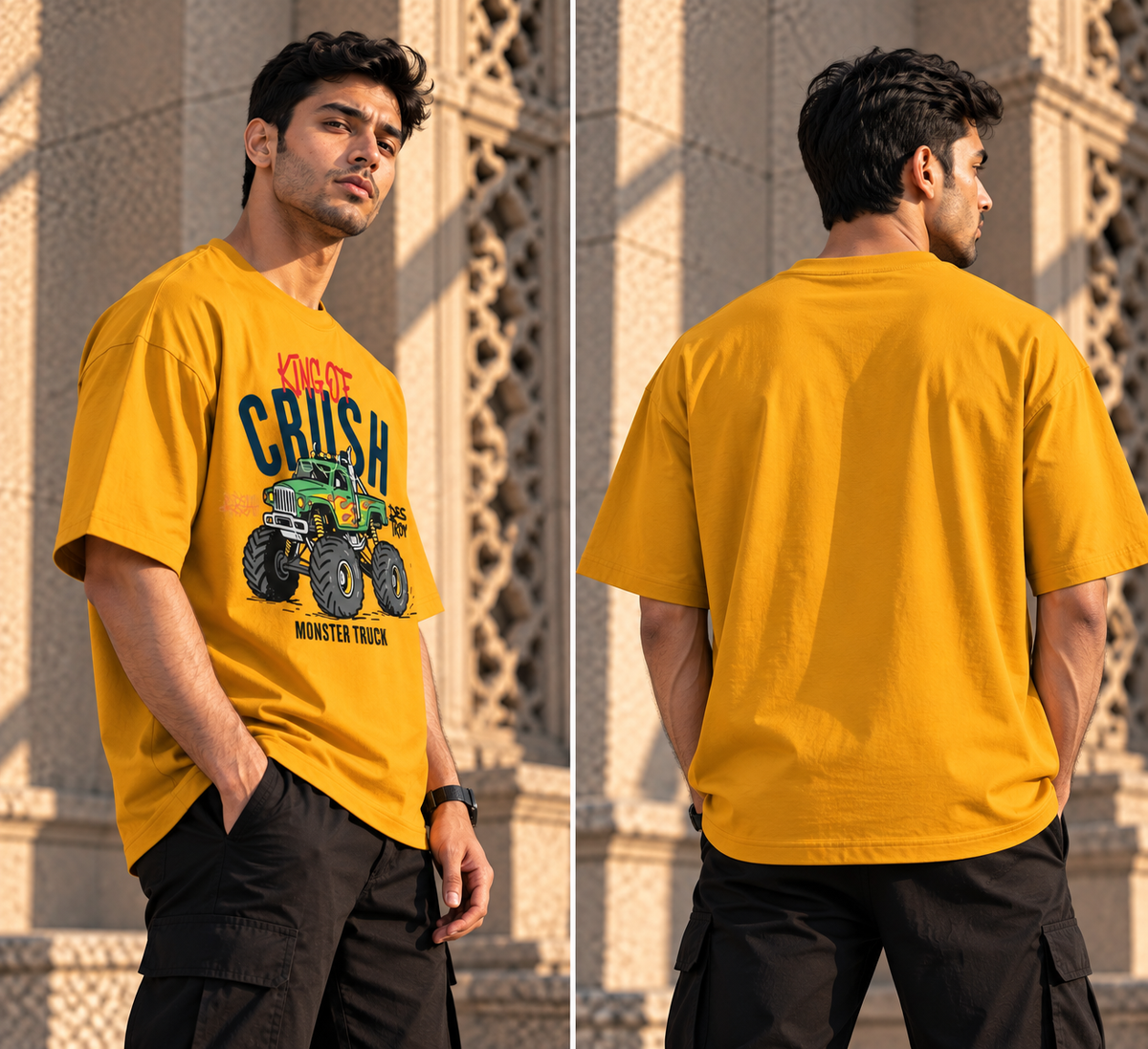 Monster Truck Oversized Graphic T-Shirt