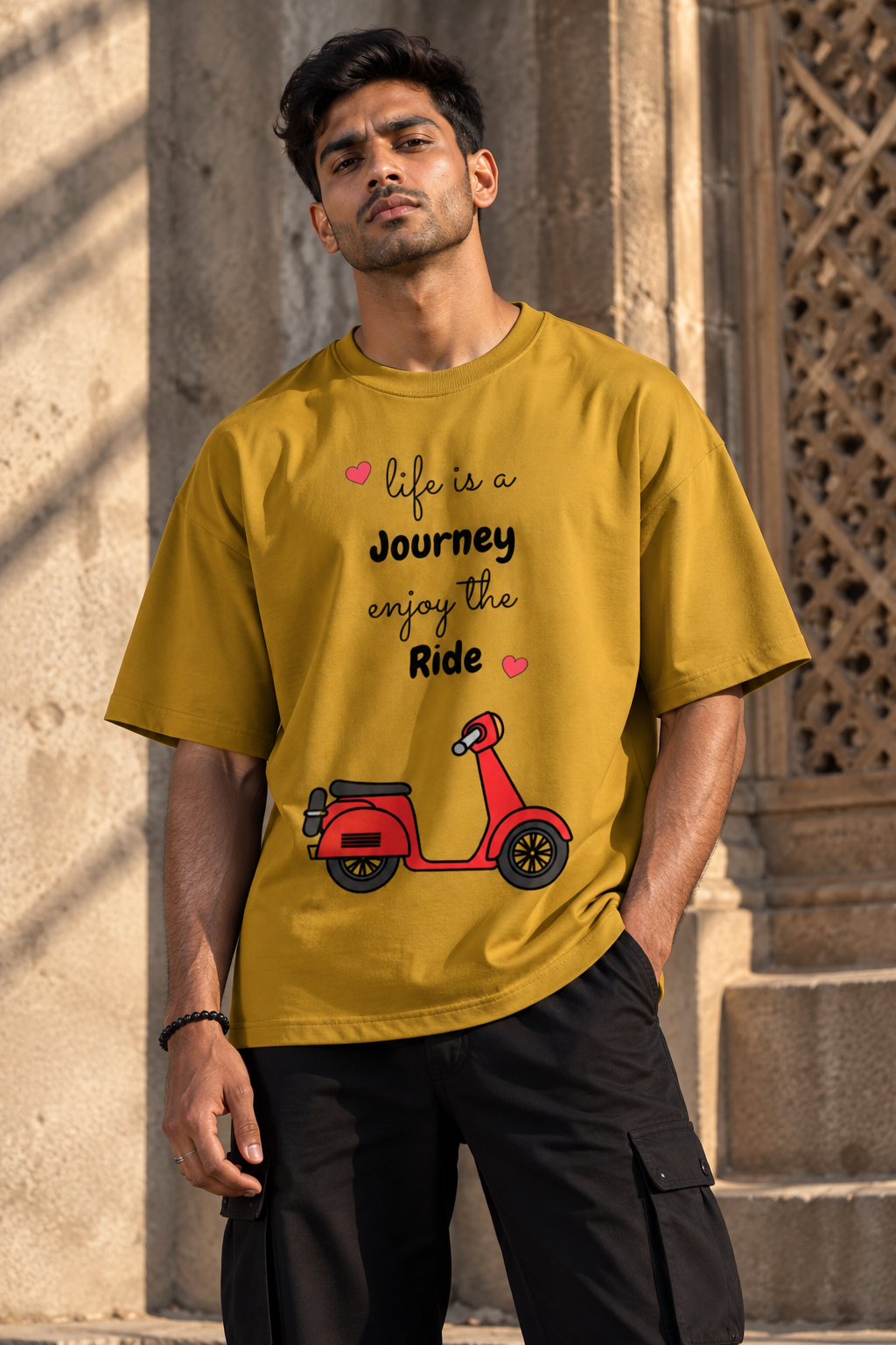 Life Is a Journey Scooter Graphic T-Shirt