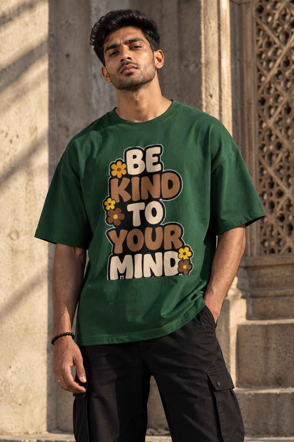 Be Kind To Your Mind Oversized Graphic T-Shirt