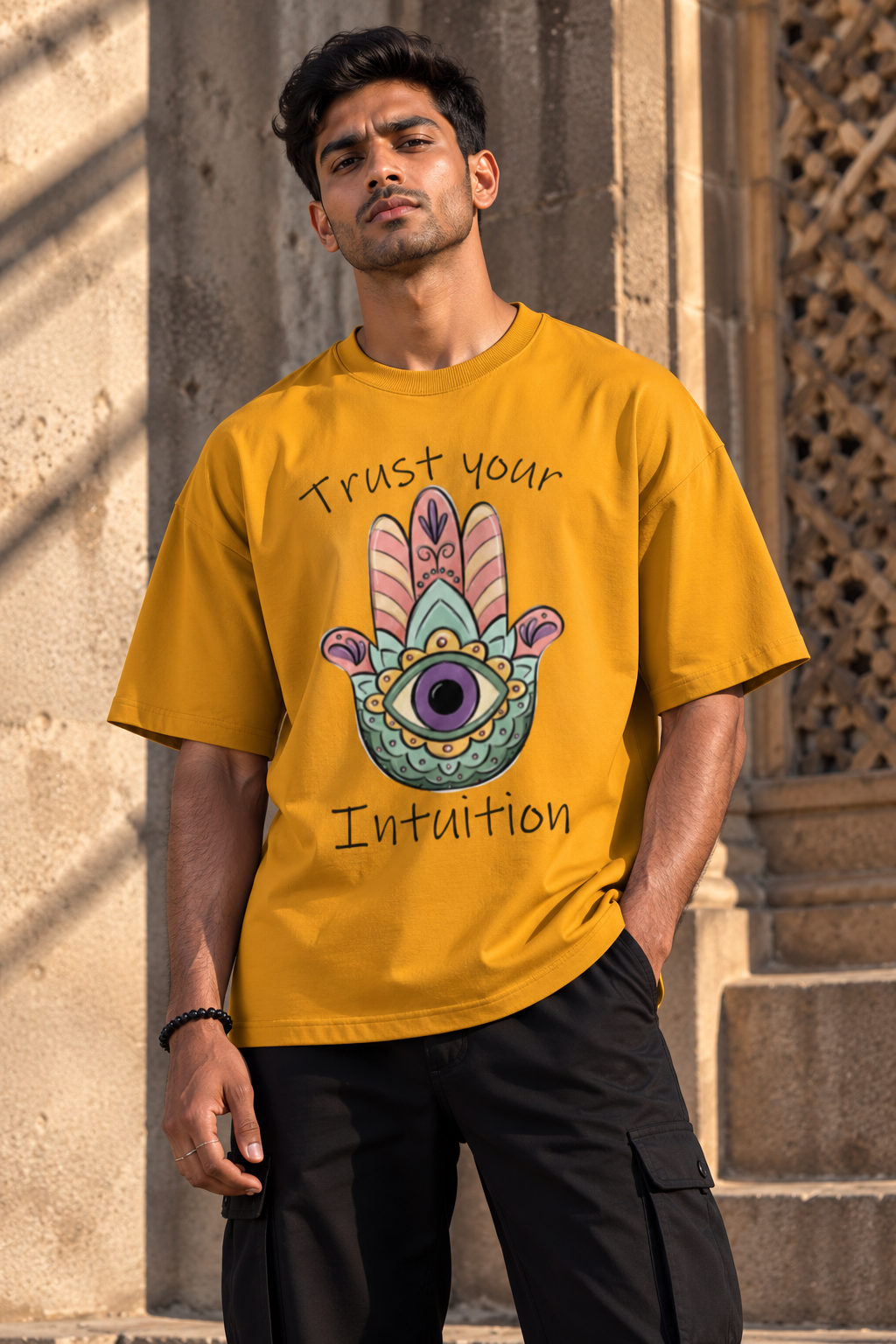 Trust Your Intuition Oversized Graphic T-Shirt