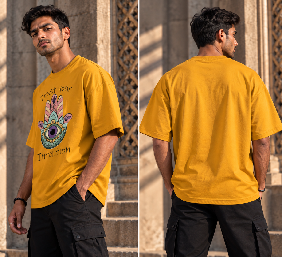 Trust Your Intuition Oversized Graphic T-Shirt
