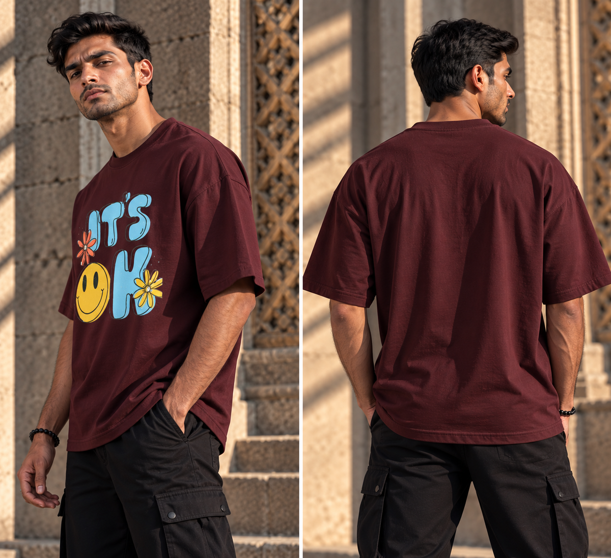 It’s OK Smiley Flower Graphic T-Shirt