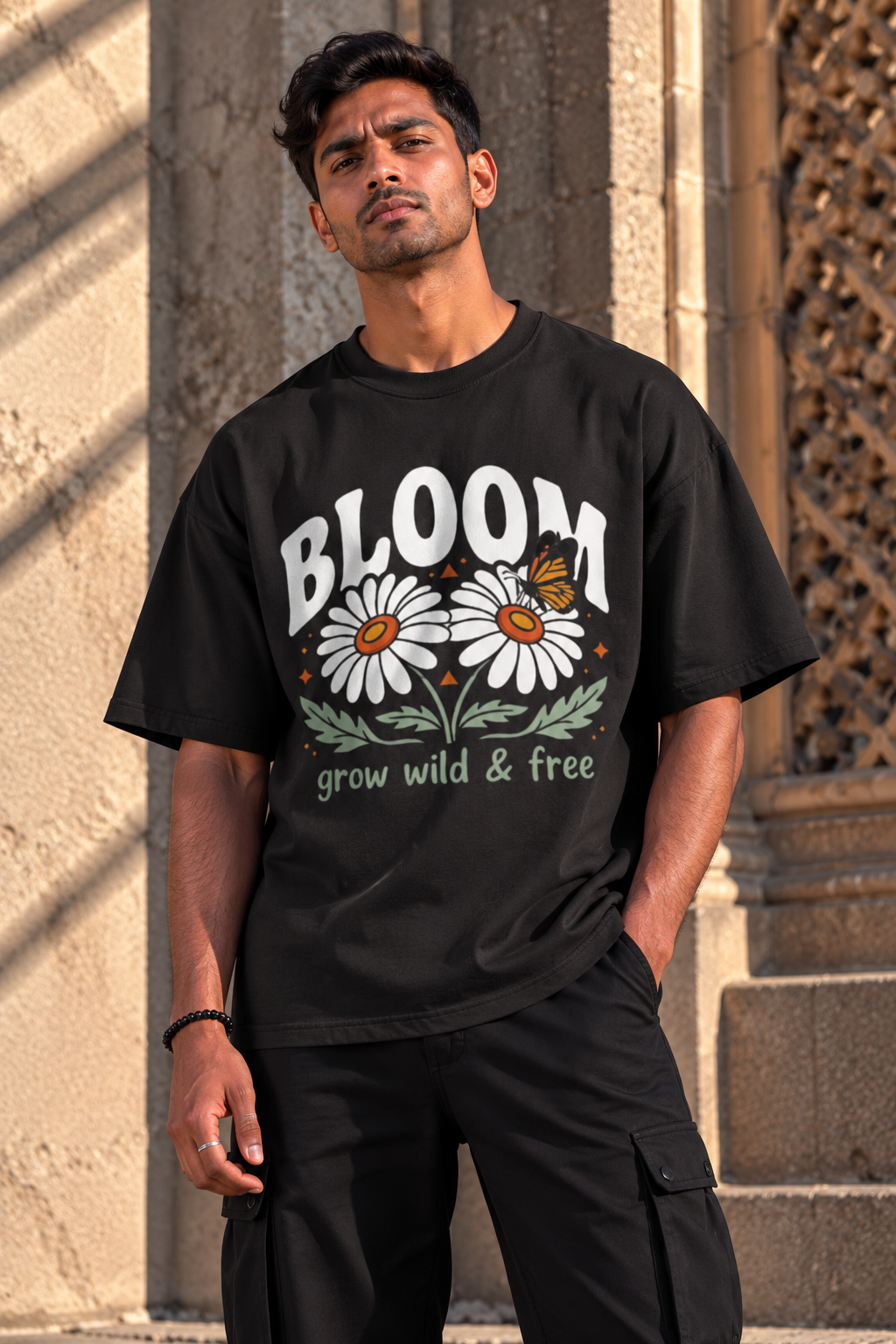 Grow Wild & Free Floral Graphic T-Shirt