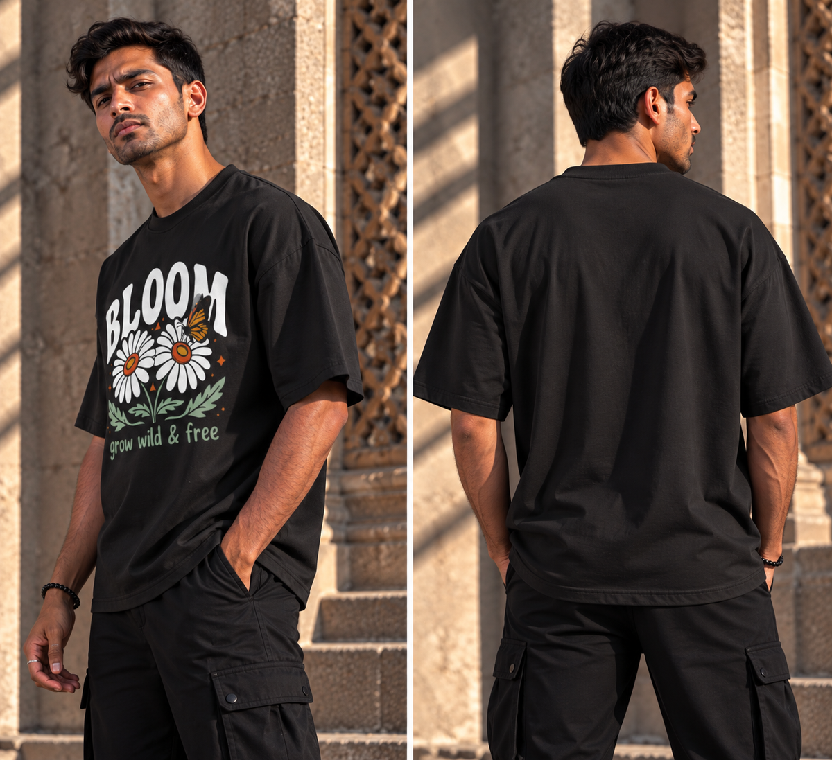 Grow Wild & Free Floral Graphic T-Shirt