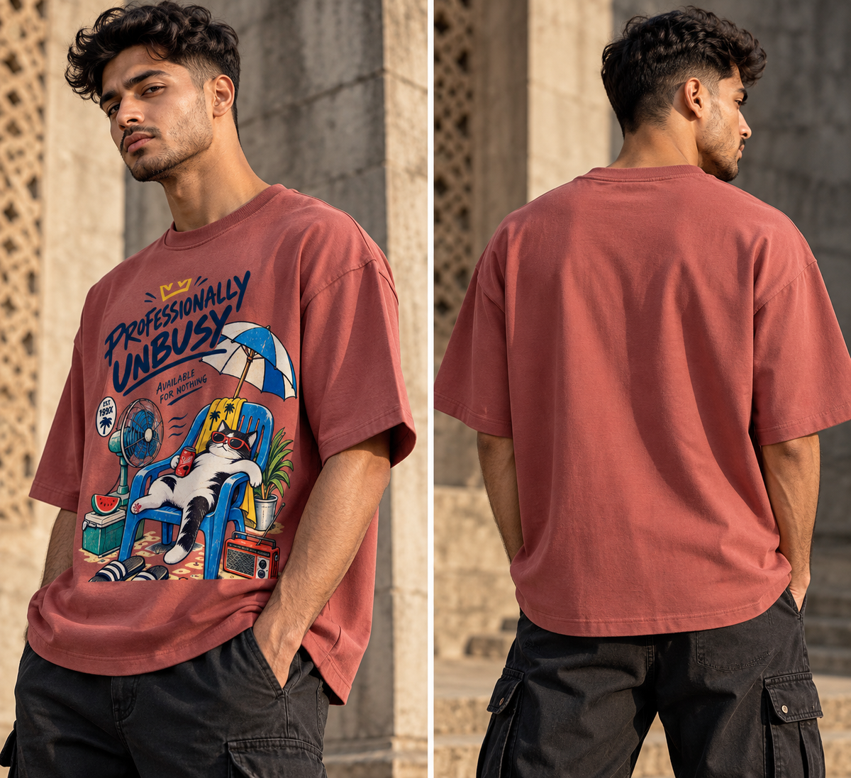 Professionally Unbusy Oversized Statement T-Shirt