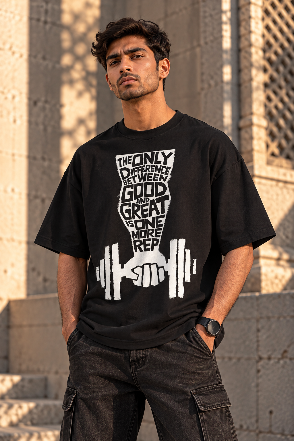 One More Rep Oversized Graphic T-Shirt