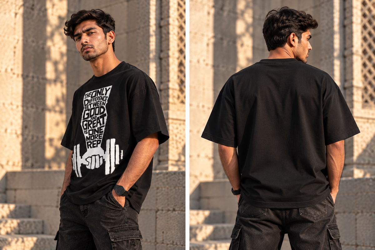 One More Rep Oversized Graphic T-Shirt