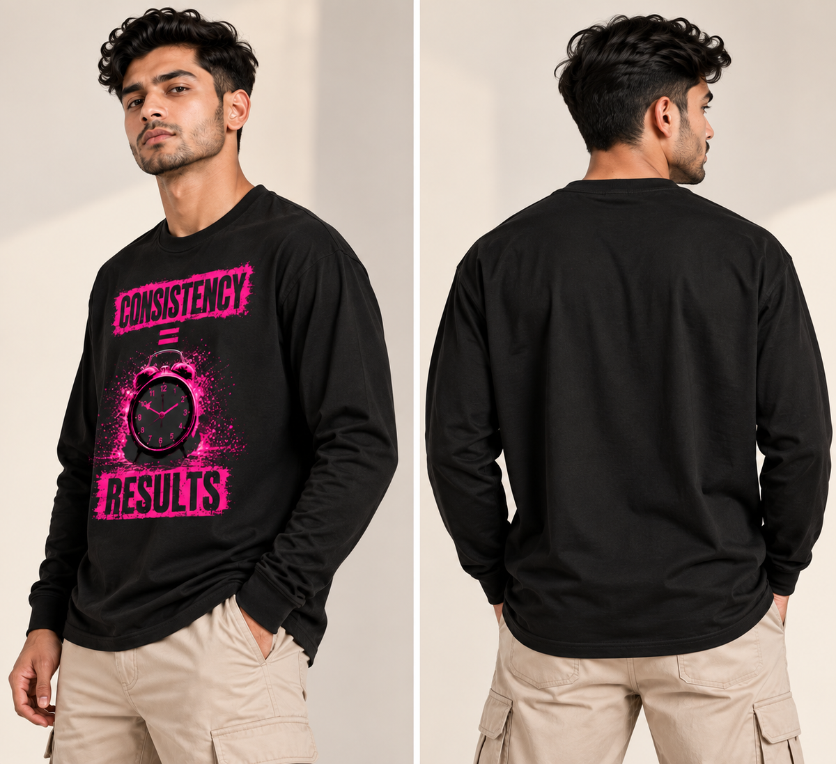 Consistency Equals Results Long Sleeve Graphic T-Shirt