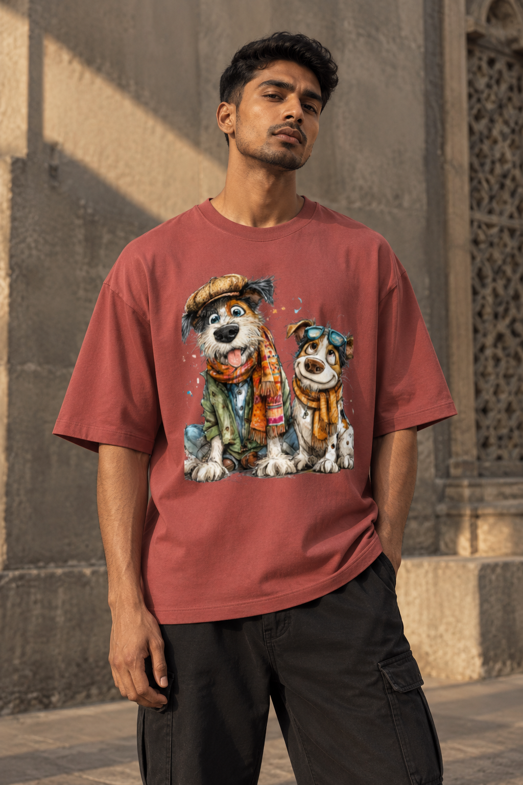 RAJIRU Winter Pals oversized T-shirt detail