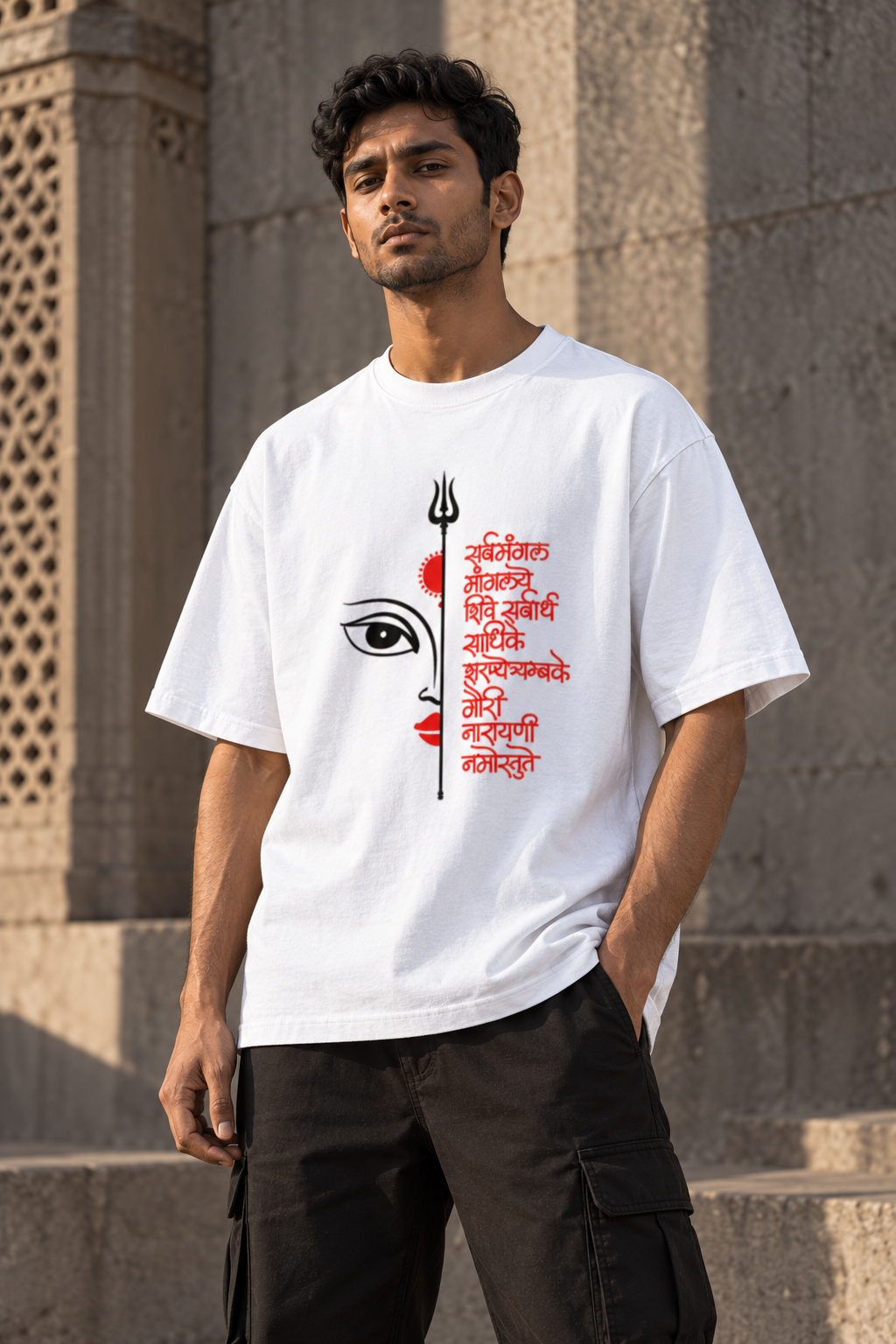 RAJIRU Shakti Namah oversized graphic T-shirt
