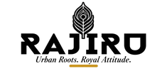 Black Rajiro logo with a stylized feather icon above the text 'RAJIRO' and the tagline 'Urban Roots. Royal Attitude.