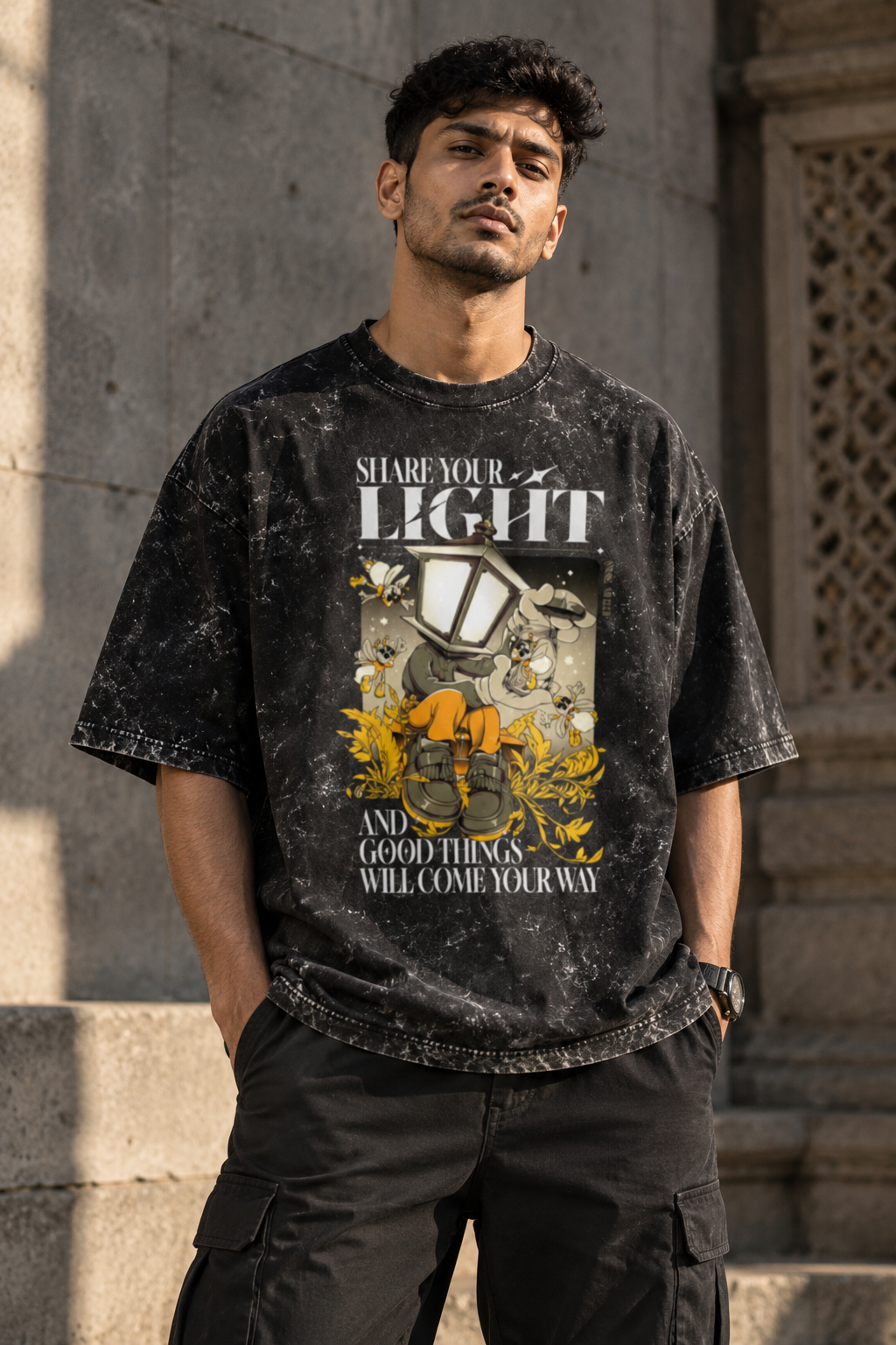 RAJIRU Share Your Light oversized graphic T-shirt
