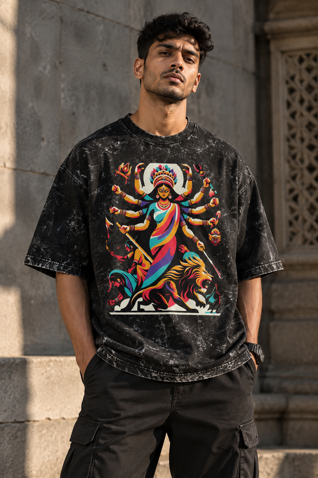 RAJIRU Divine Shakti oversized graphic T-shirt