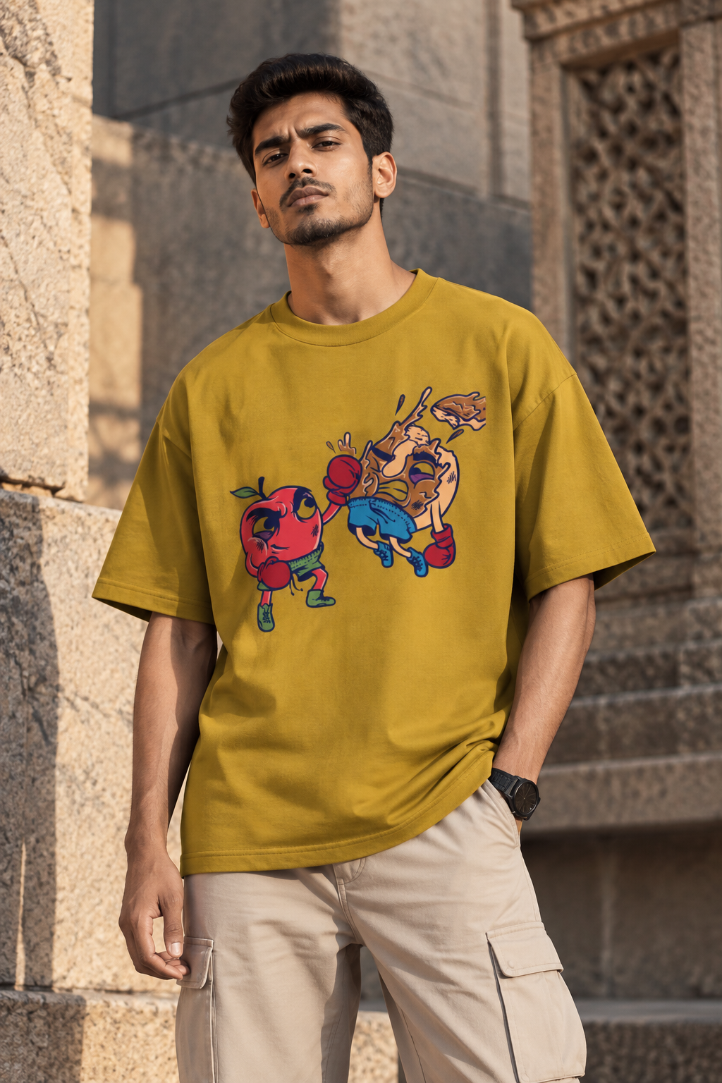 RAJIRU KNOCKOUT DUO oversized graphic T-shirt