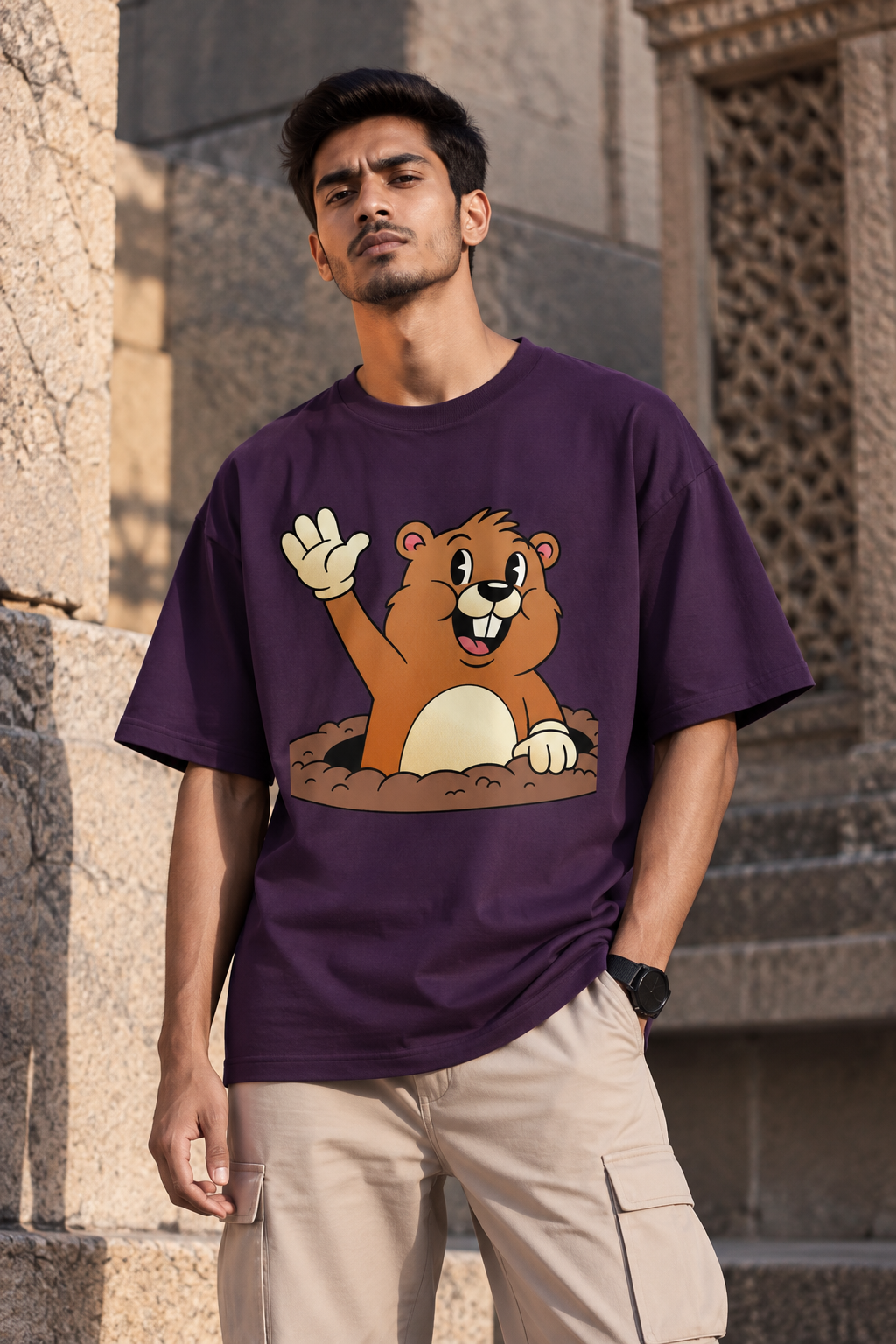 RAJIRU BURROW BUDDY oversized graphic T-shirt