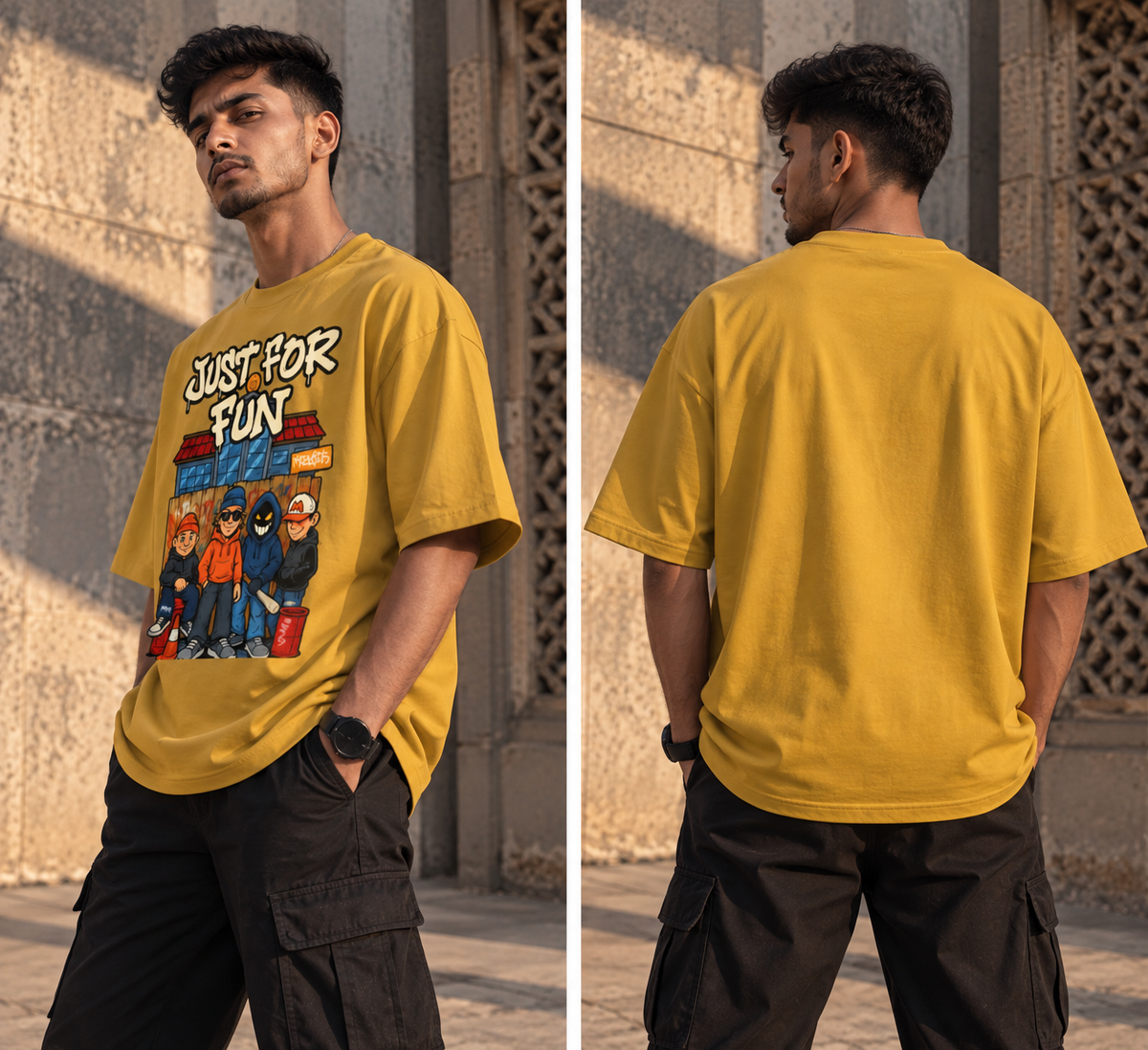 Just For Fun Oversized Graphic T-Shirt