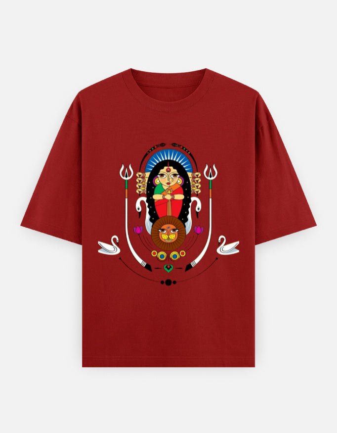 Shakti Heritage oversized graphic t-shirt red front