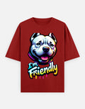 RAJIRU red oversized T-shirt front