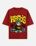 RAJIRU Hoodie Dog oversized T-shirt front view