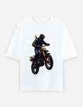 Vintage Motocross Rider RAJIRU oversized T-shirt front