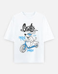 RAJIRU Scooter Dog oversized T-shirt front view