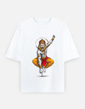 RAJIRU Veer Hanuman Divine Strength oversized T-shirt detail view