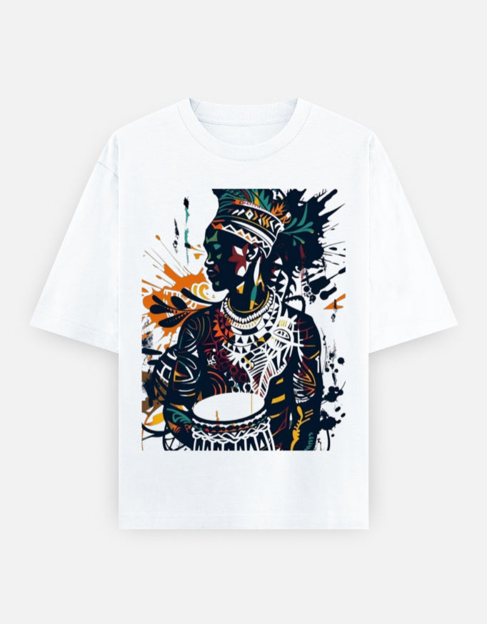 Unisex oversized heavyweight cotton t-shirt 240 GSM white front