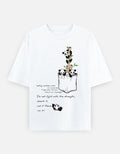 RAJIRU white and light pink oversized T-shirt front