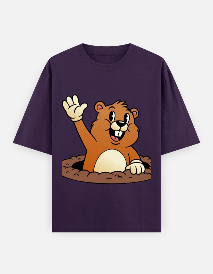 RAJIRU BURROW BUDDY oversized T-shirt front view