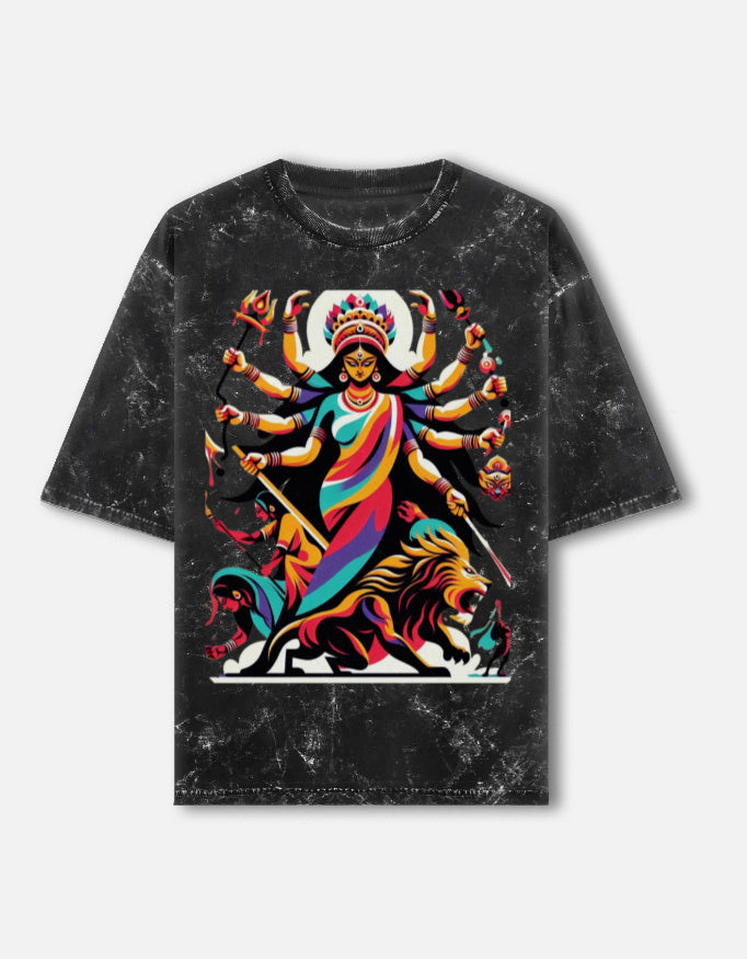 RAJIRU Divine Shakti oversized T-shirt front view