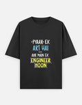 RAJIRU Engineer Hoon oversized T-shirt front view