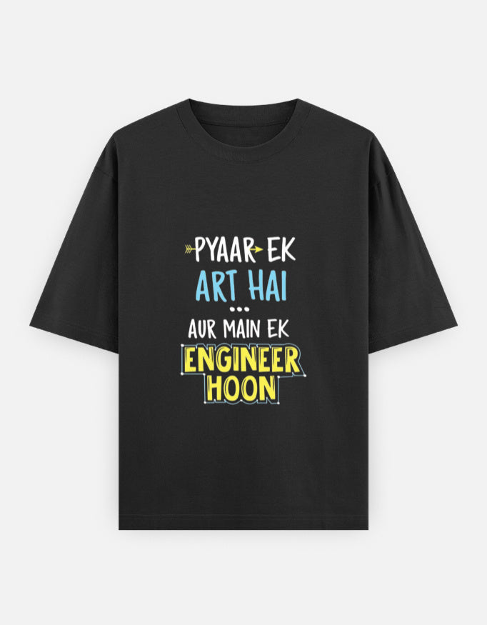 RAJIRU Engineer Hoon oversized T-shirt front view