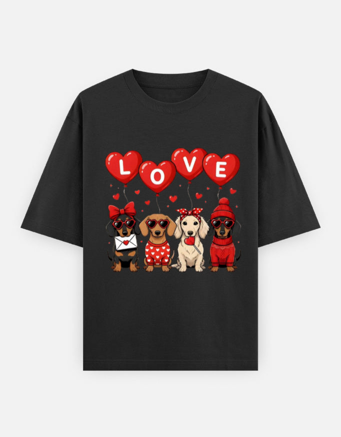 Love Dogs RAJIRU oversized T-shirt front
