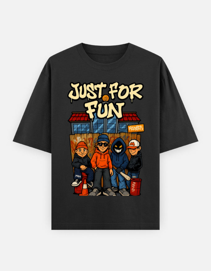 Black and mustard yellow oversized heavyweight cotton t-shirt front